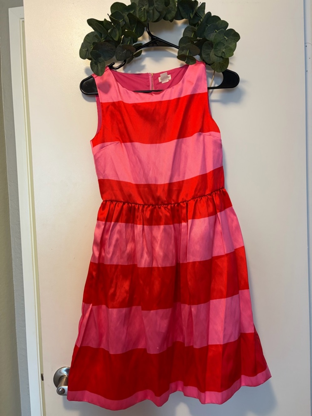 Crewcuts Pink and Red Wide-Striped Sleeveless Dress